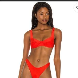 Lovers + Friends Zisa Top and bottom bikini in Red